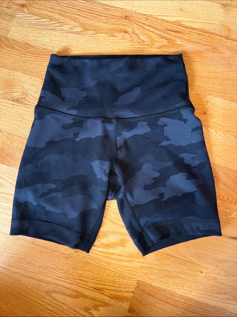 lululemon athletica Black Camo High-Rise Bike Shorts